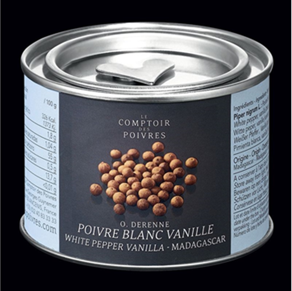 Poivre Blanc entier Vanille Madagascar 80gr