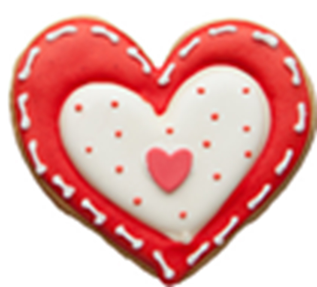 Sablé Déco read heart with stitching