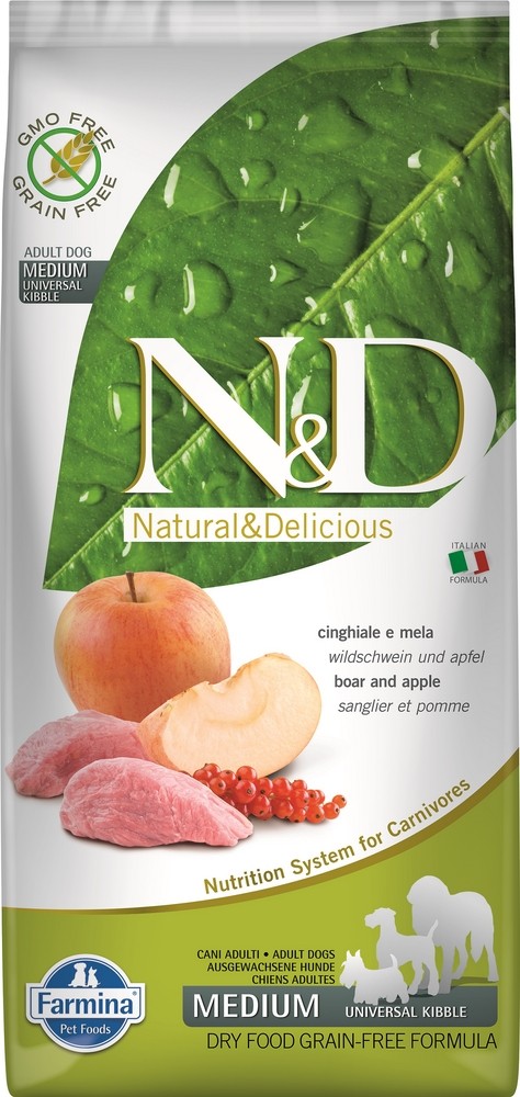 N&D PRIME Medium/Maxi Sanglier & Pomme 2.5kg