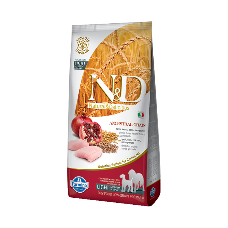 N&D ANCESTRAL GRAIN Medium/Maxi Agneau & Myrtille 12kg