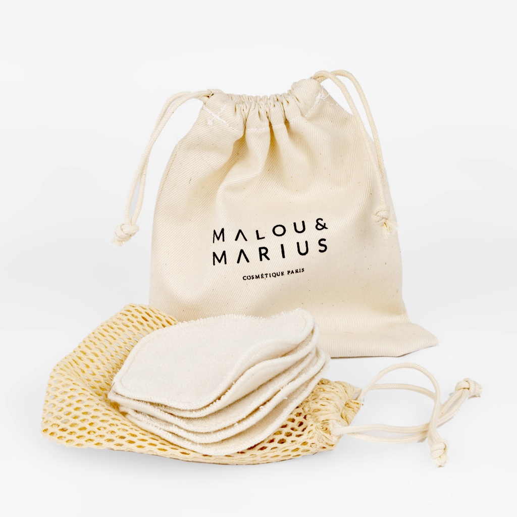 Kit lingettes lavables composé de 5 lingettes