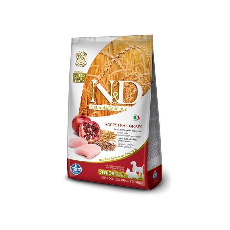 N&D ANCESTRAL GRAIN SENIOR Medium/Maxi Poulet & Grenade 12kg