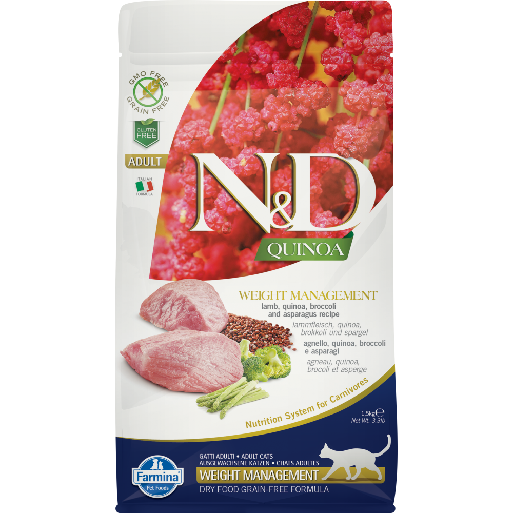 N&D QUINOA Weight Management Agneau & Brocoli 2.5kg