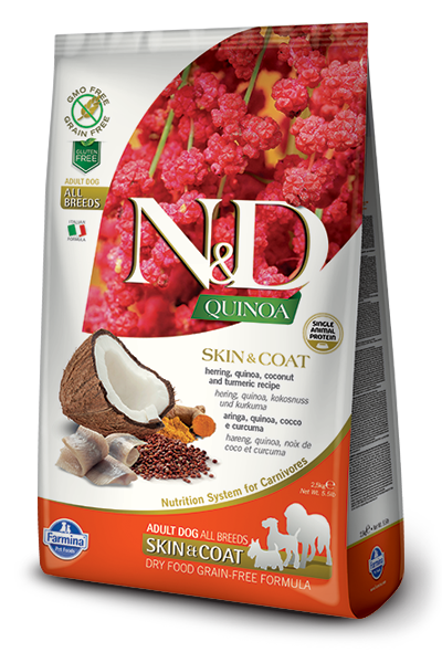 N&D QUINOA Skin&Coat Hareng & Noix de coco 2.5kg