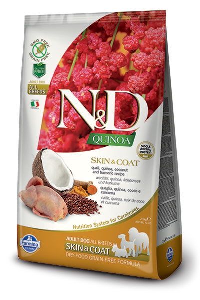N&D QUINOA Skin&Coat Canard & Noix de coco 2.5kg
