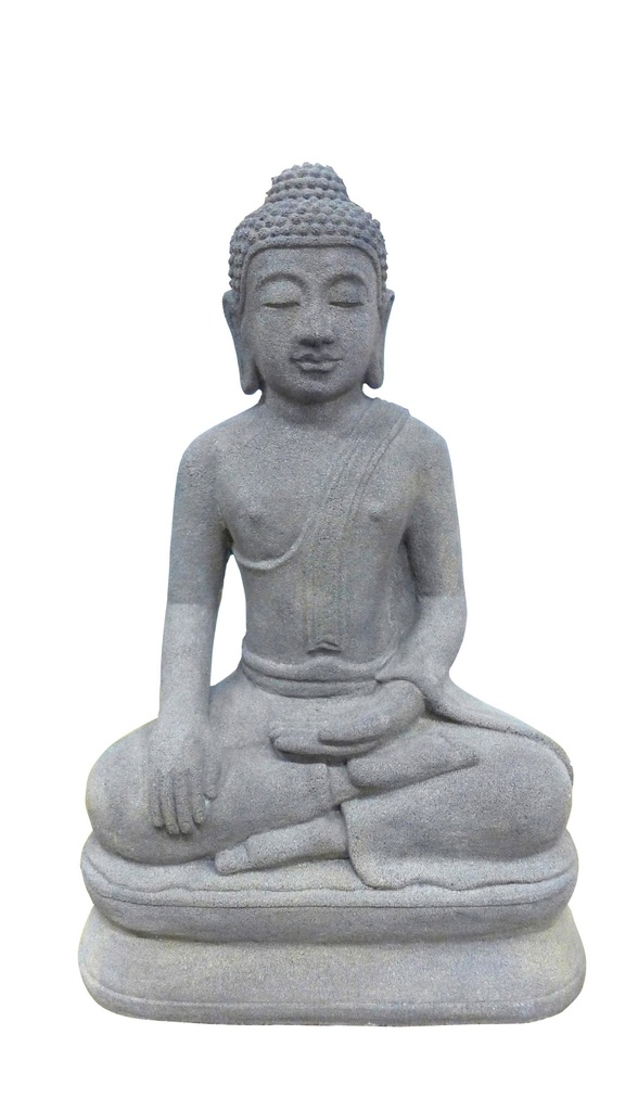 Bouddha assis. Inde. Pierre de forme / sculptée