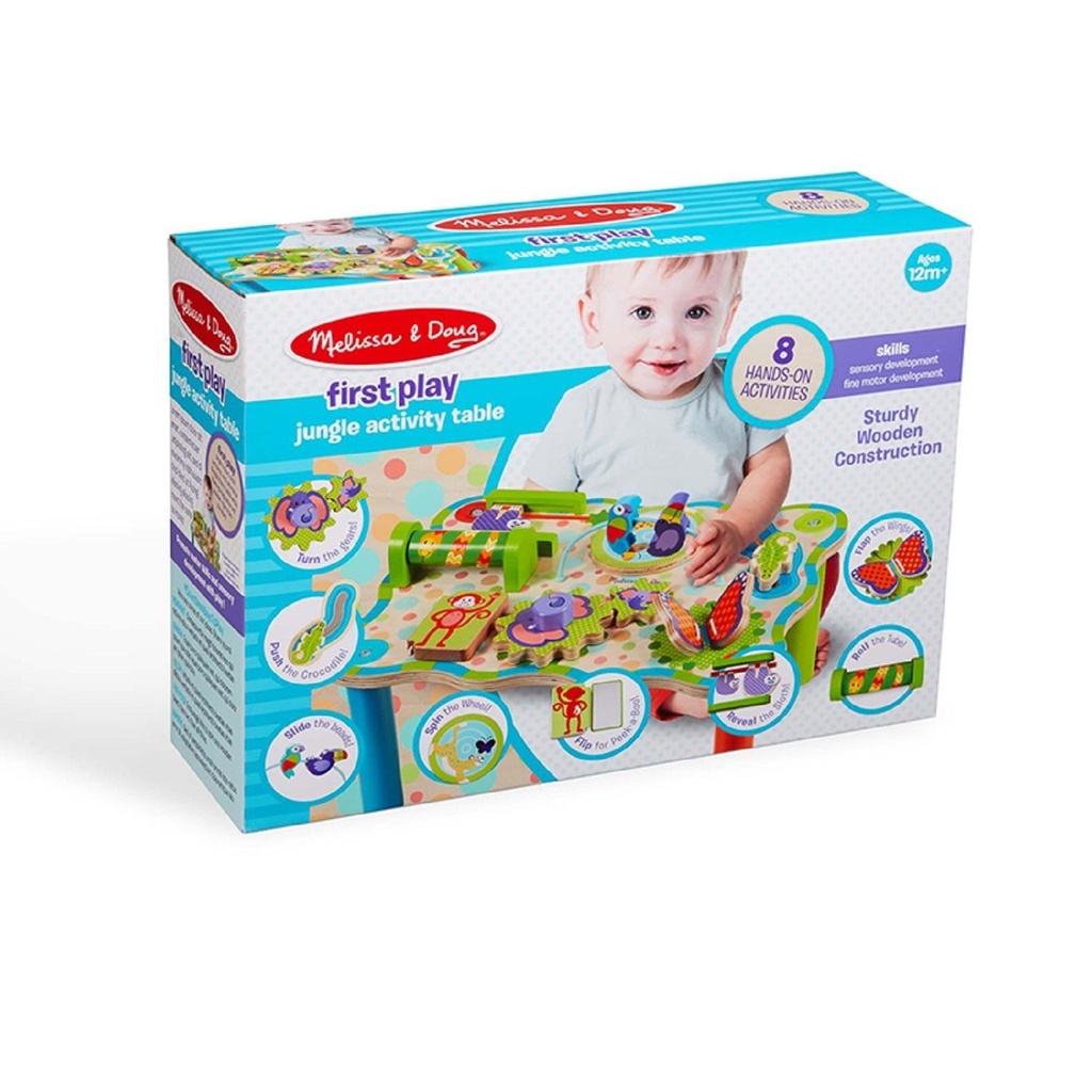 First Play Table D'Activites Jungle En Bois