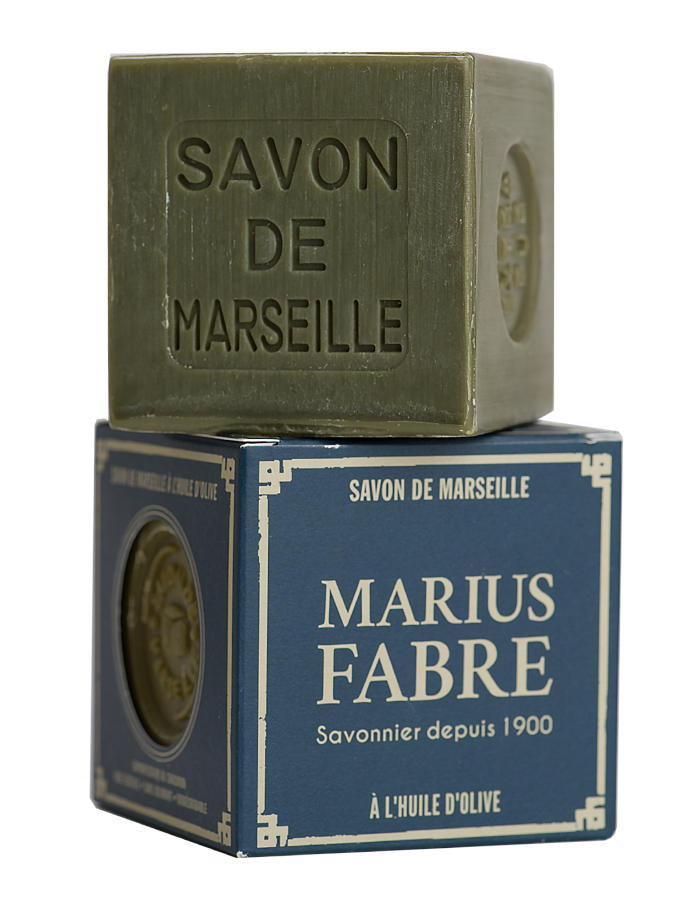 Savon de Marseille VERT Brut 400 g à l'huile d'olive dans un étui NATURE