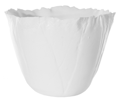 Cache-pot organic blanc mat d20cm