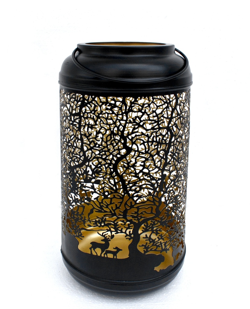Lanterne La Forêt & les cerfs ronde