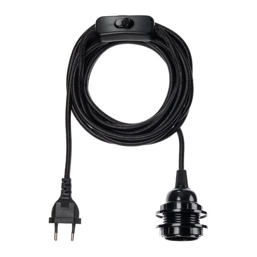 Cable noir avec intérupteur E27