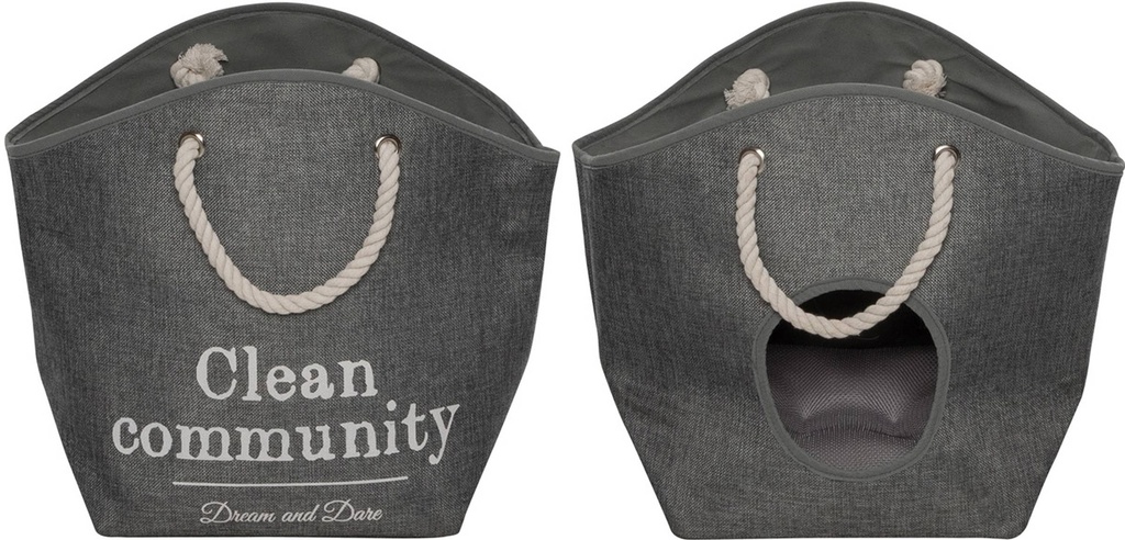 D&D Laundry bag 28 x 24 x H 39 cm, gris