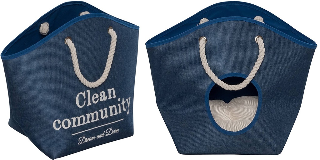 D&D Laundry bag 28 x 24 x H 39 cm, bleu
