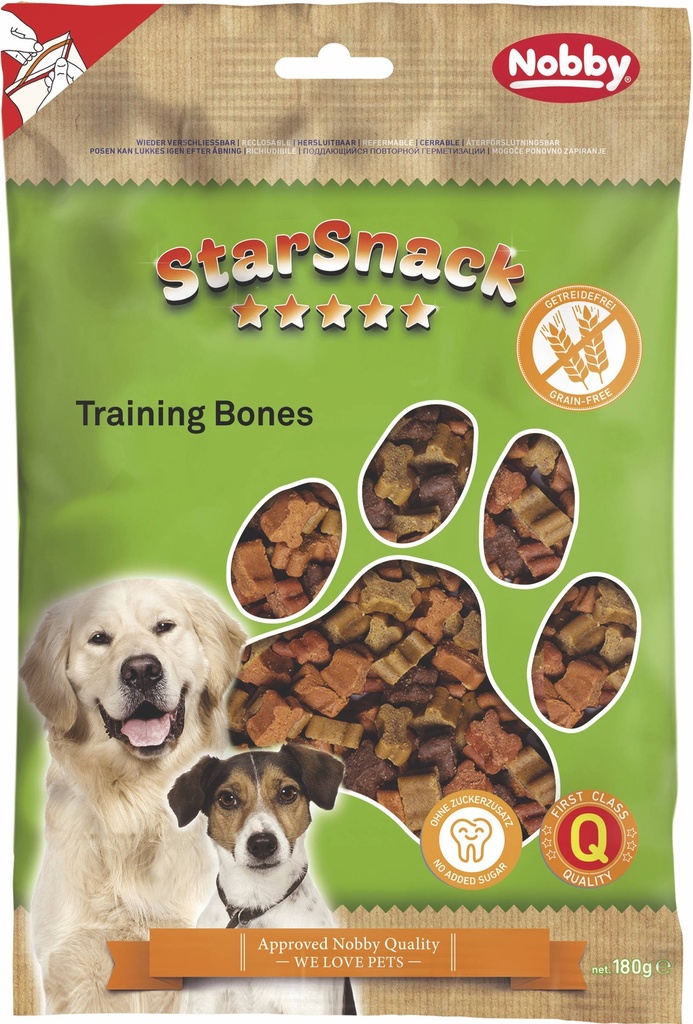 StarSnack Training Bones sans céréales,180 g