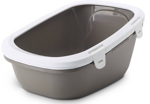Toilette chats Simba Sift XL, 64 x 46 xH 31 cm, gris-blanc