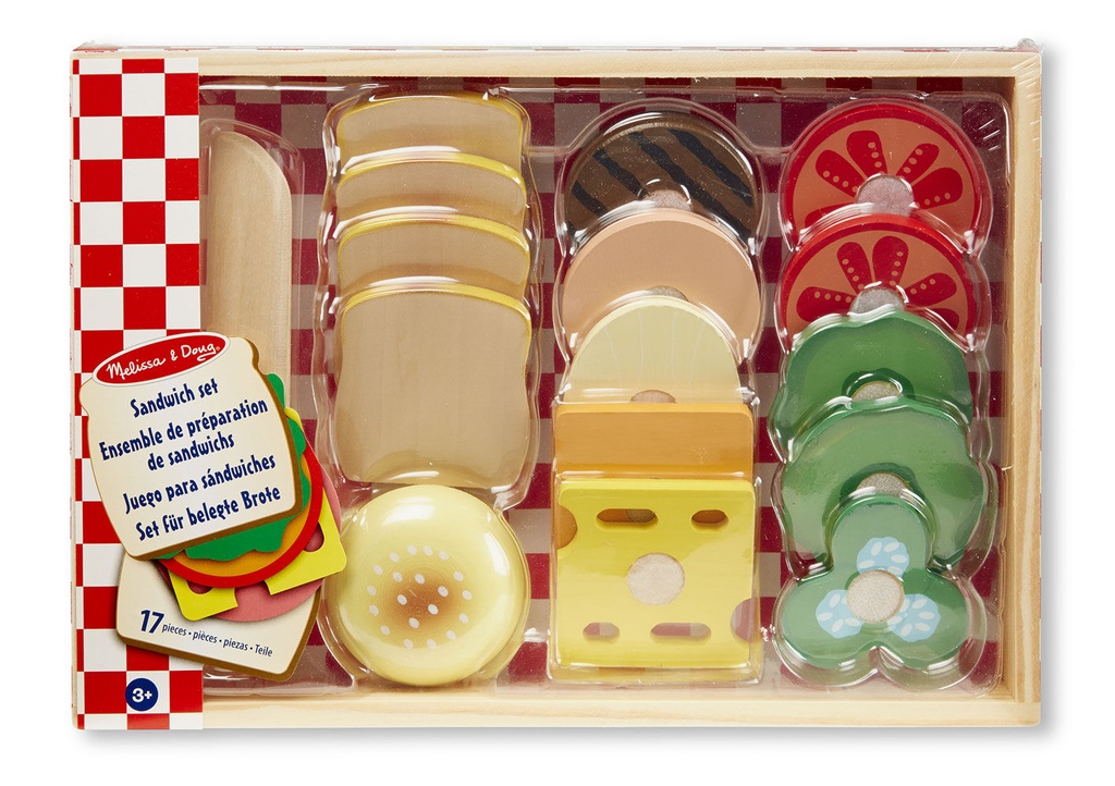 Coffret Sandwich En Bois 17Pcs