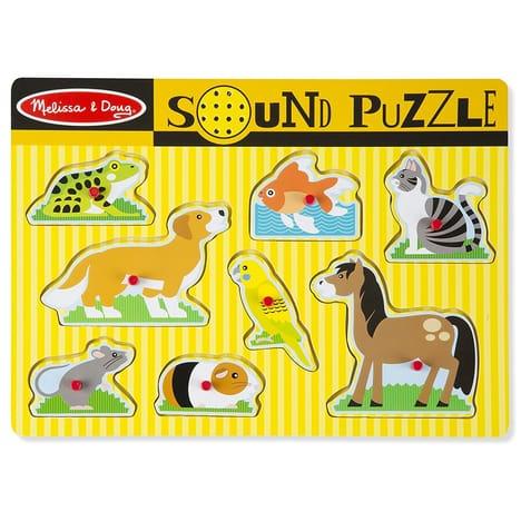 Puzzle Sonore Bois Animaux Domestiques 