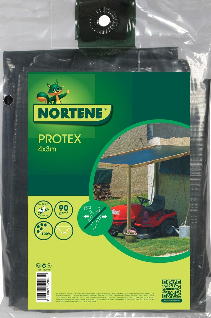PROTEX Bâche de protection co-extrudée en LDPE 90g/m² Vert