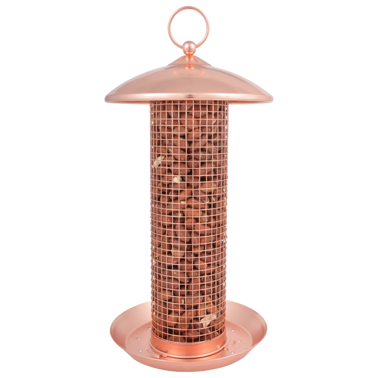 Mangeoire cacahuètes plaqué cuivre