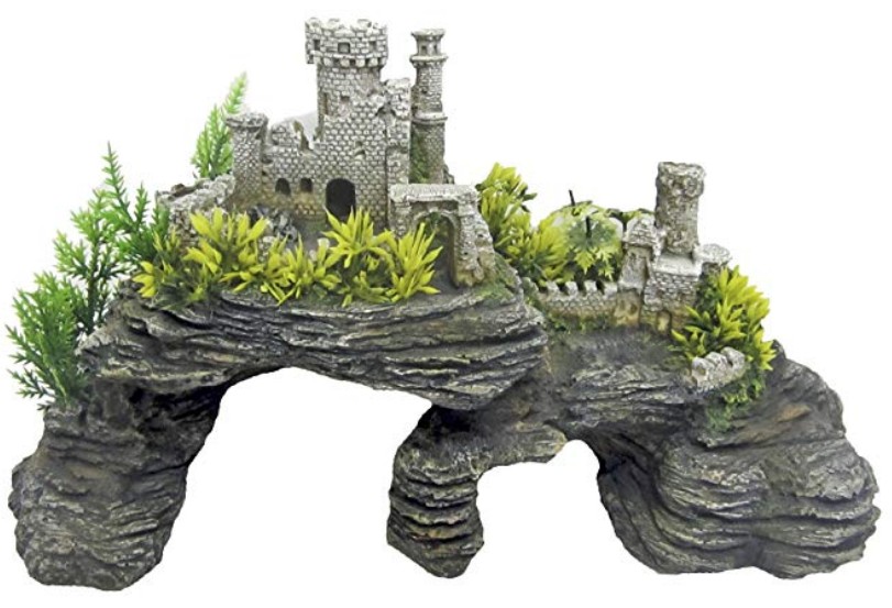 Décoration pour Aquarium  Château sur rochers L
