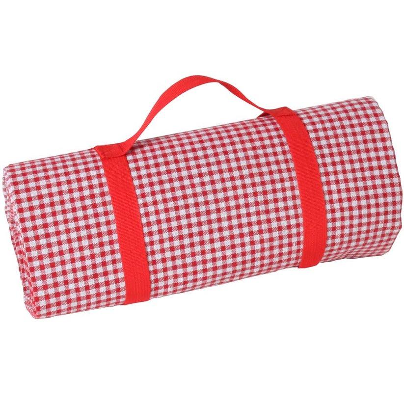 Nappe pique-nique vichy rouge 140x280cm