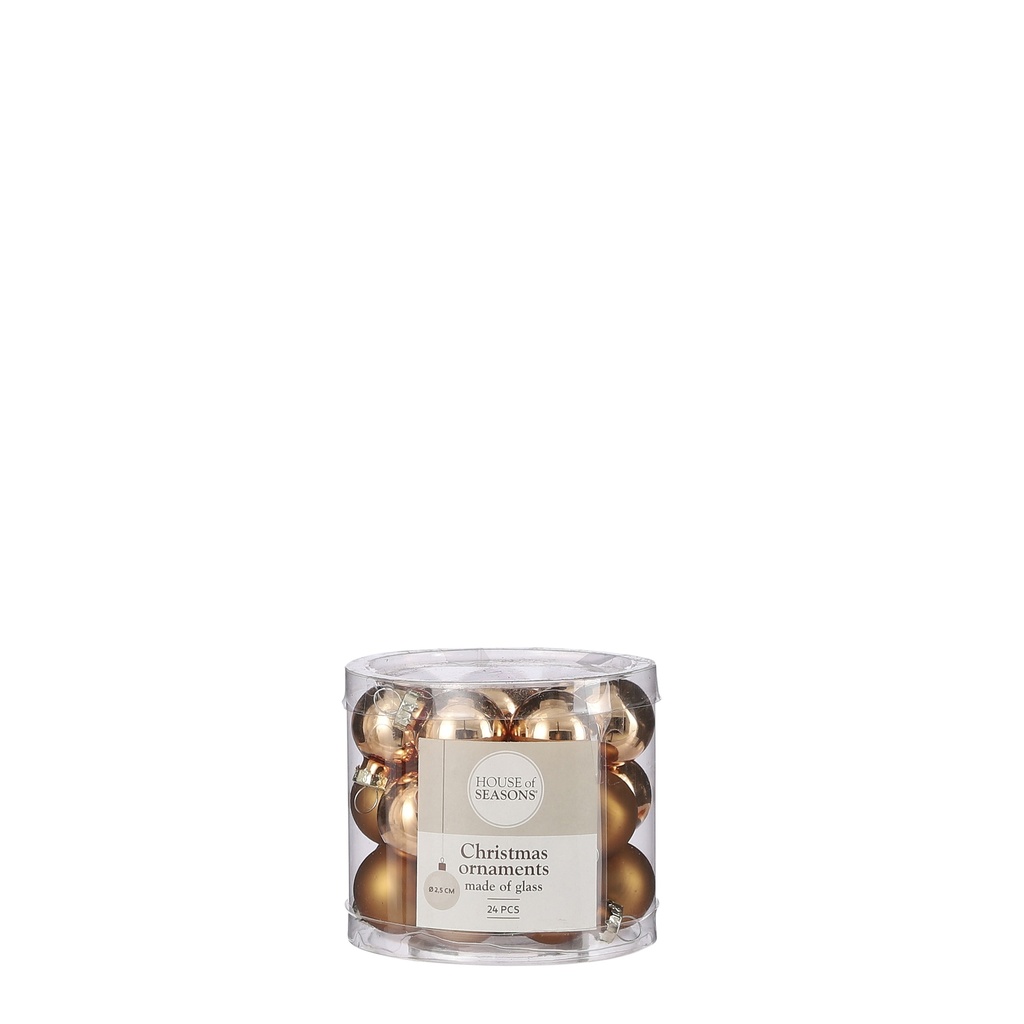 Boite Boules de Noël en verre 24pcs