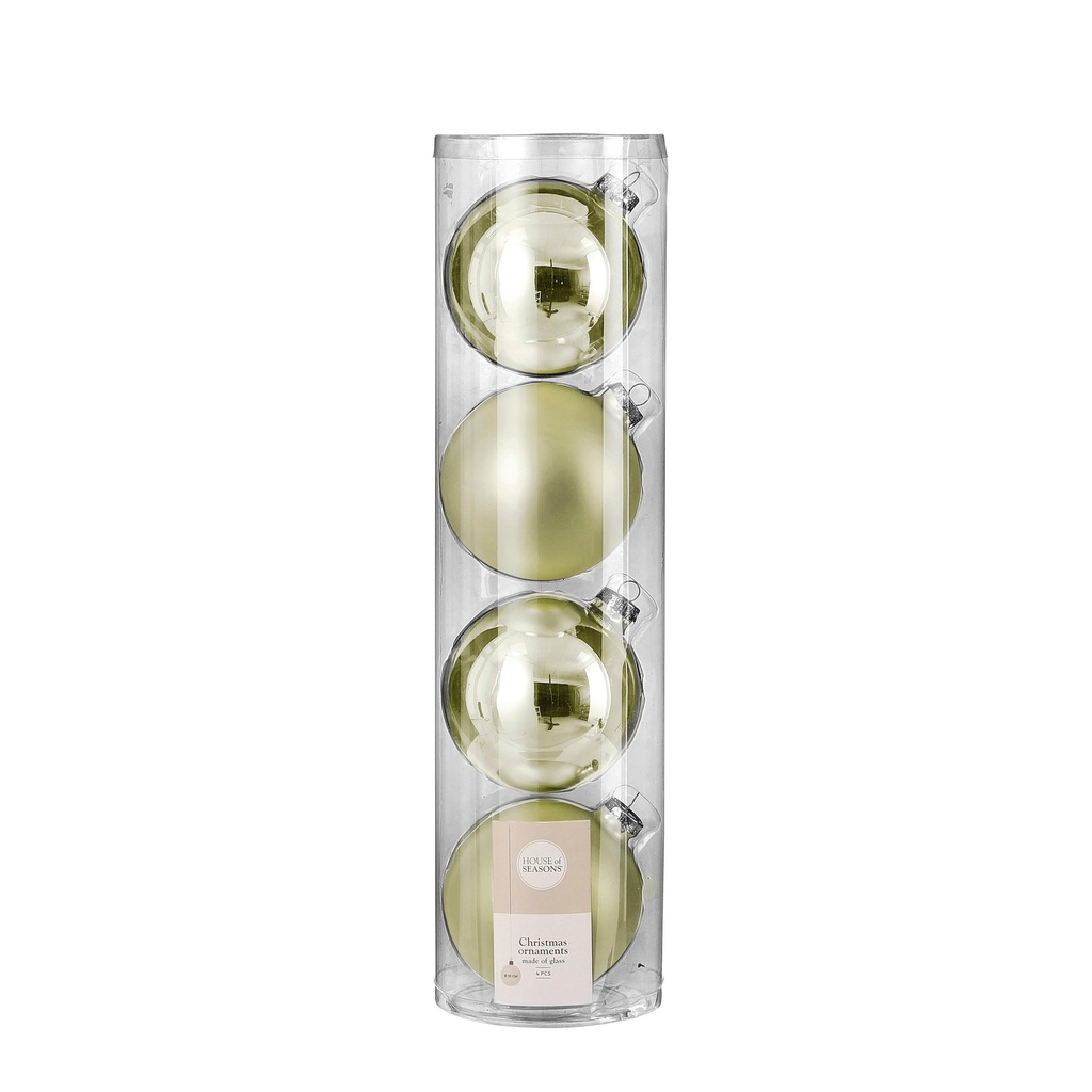 Tube Boules en verre 4pcs