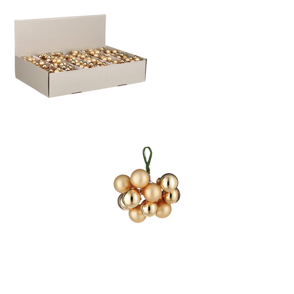 Mini boules sur pique 10pcs (2 nuances de couleurs aléatoires)