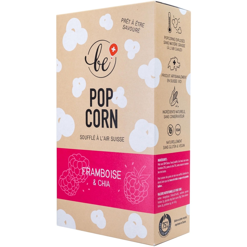 Popcorn framboise & graines de chia