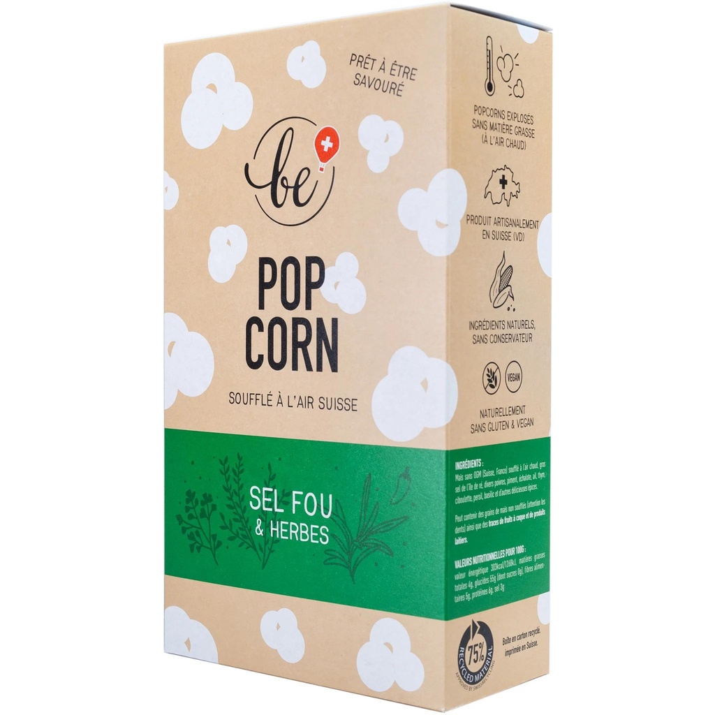 Popcorn au sel fou & herbes