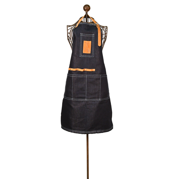 Tablier outils jardin en jean