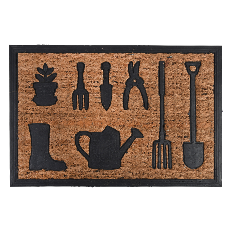 Paillasson caoutchouc/coco arrosoir