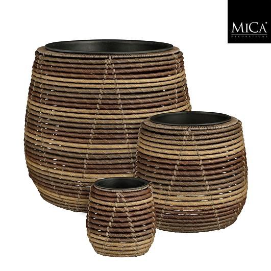 Cancun pot Rond marron S
