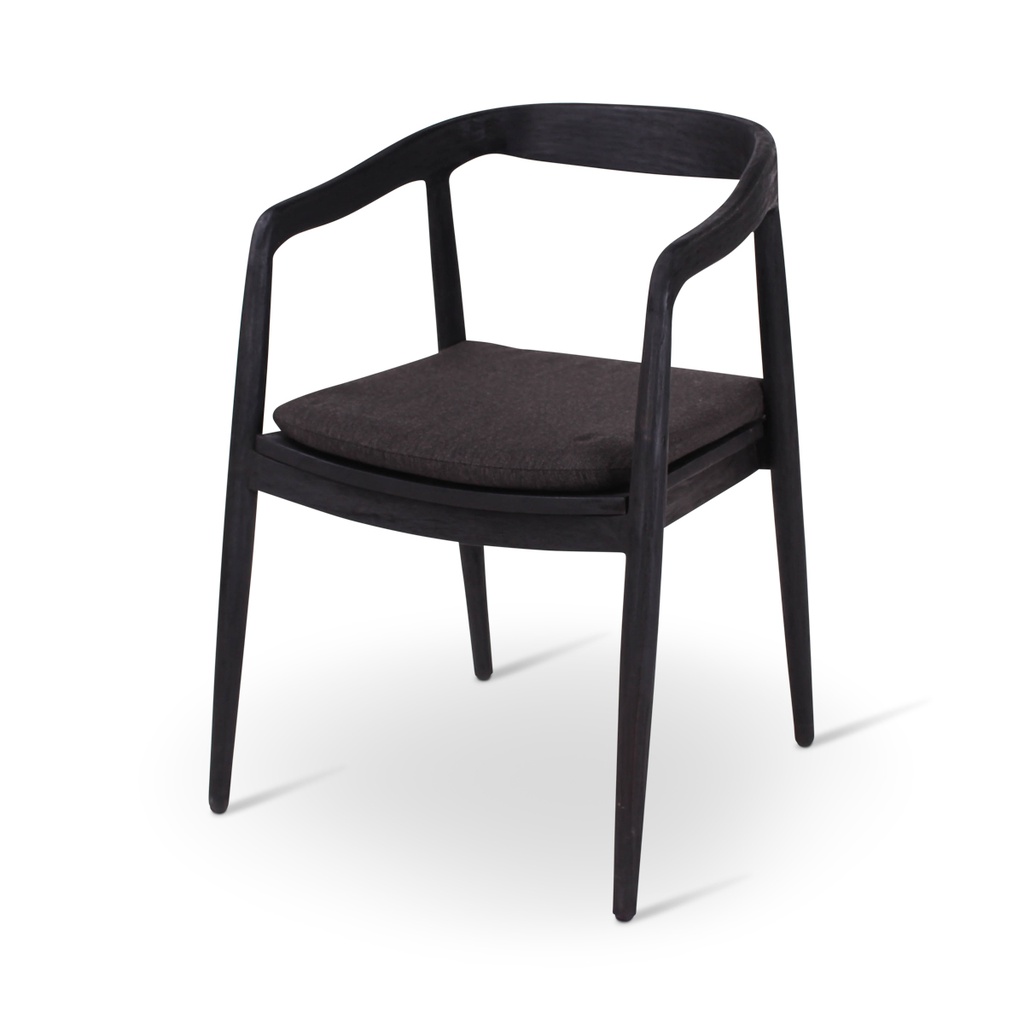 Chaise Chaplin noir avec coussin