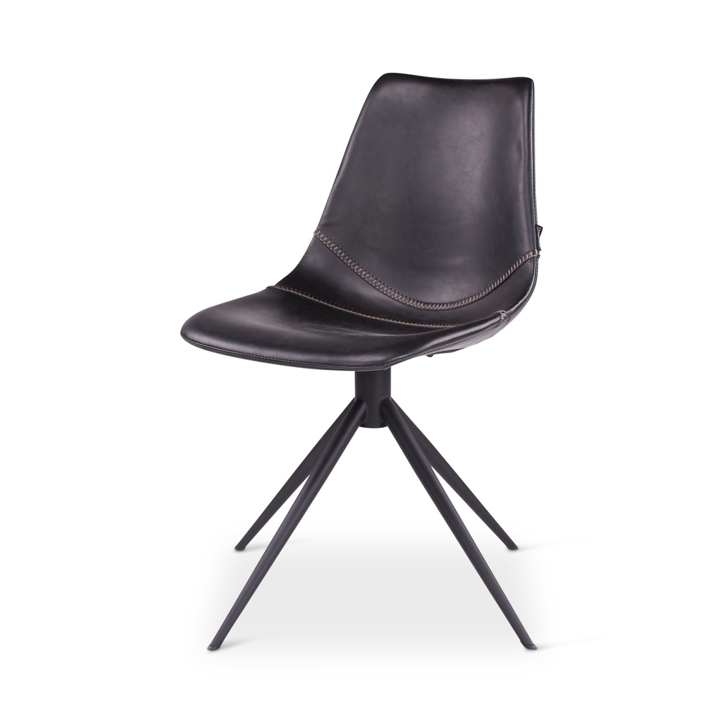 Chaise Omar pivotante noire