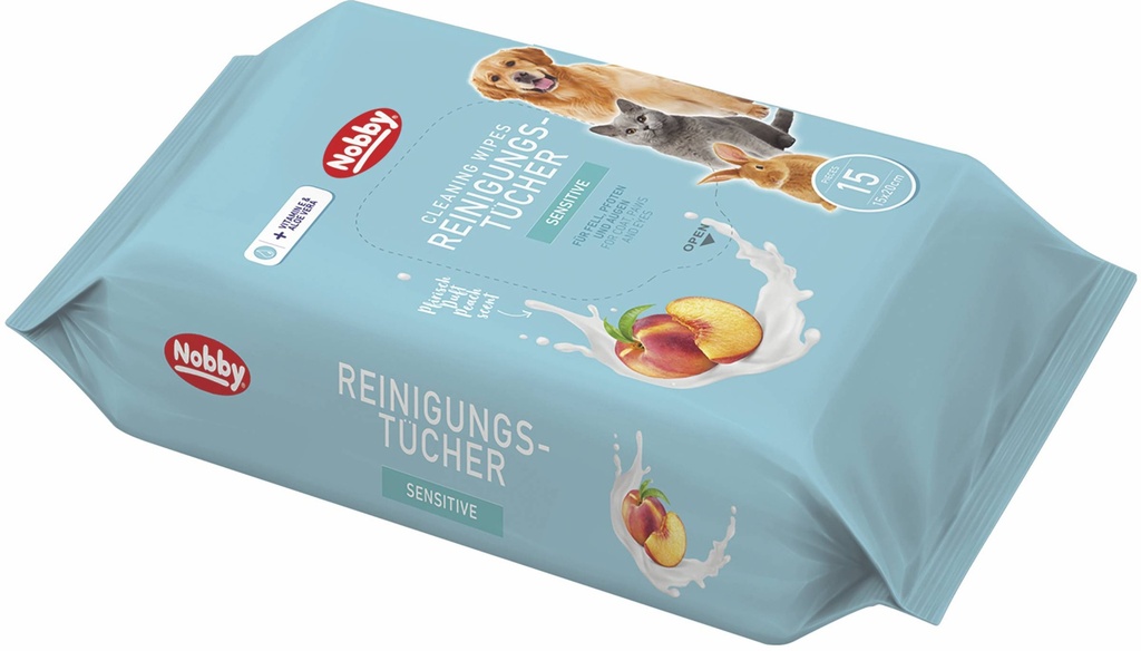 Lingettes universelles, sensitives, Display de 42 btes de 15 lingettes,