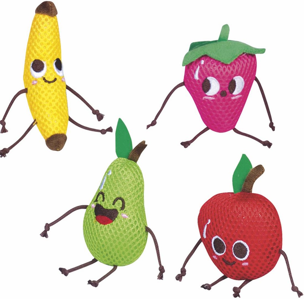 Crazy Fruits avec Catnip, 6 - 10.5cm, Display de 20 pces, couleurs assorties