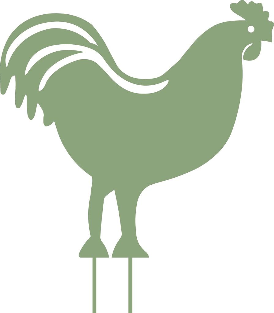 Figurine à piquer Coq 42,5x42 cm