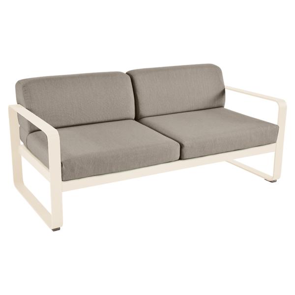 Canapé Bellevie 2 places avec Coussin B8 taupe grisé