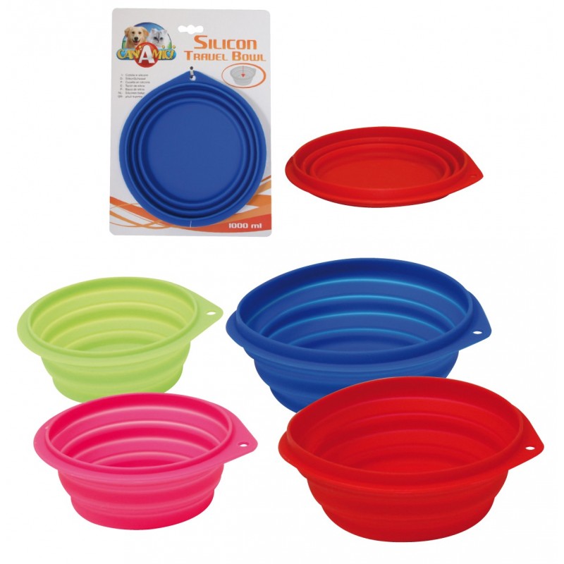 Gamelle pliable 1000ml (mix couleur, venduex1)