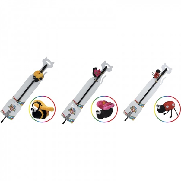 Jouet chat canne à pêche  insectes