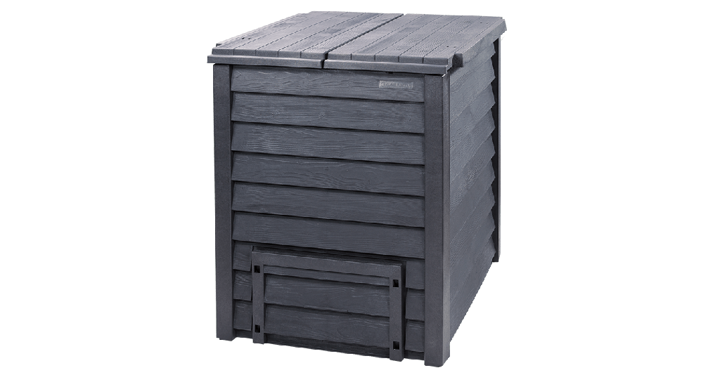 Composteur Thermo Wood 400L Brun Avec Grille De Fond