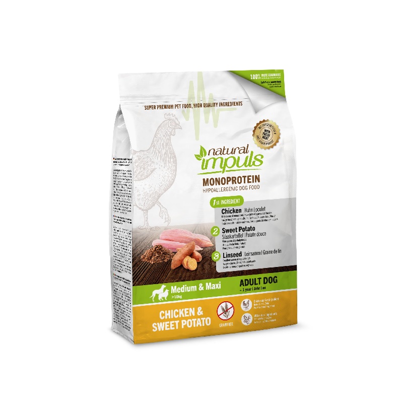 Natural Impuls adult poulet et Patate douce 1kg