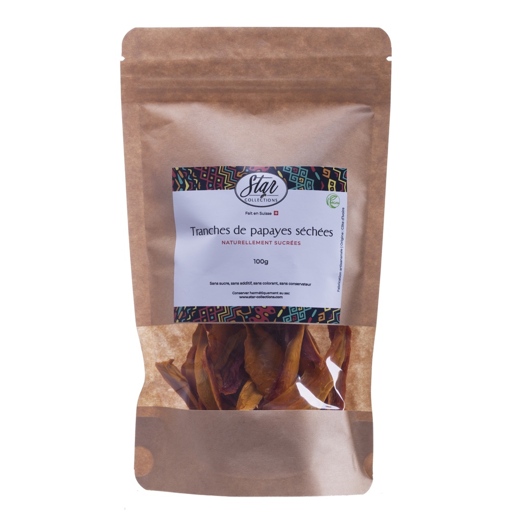 Tranches de papayes séchées