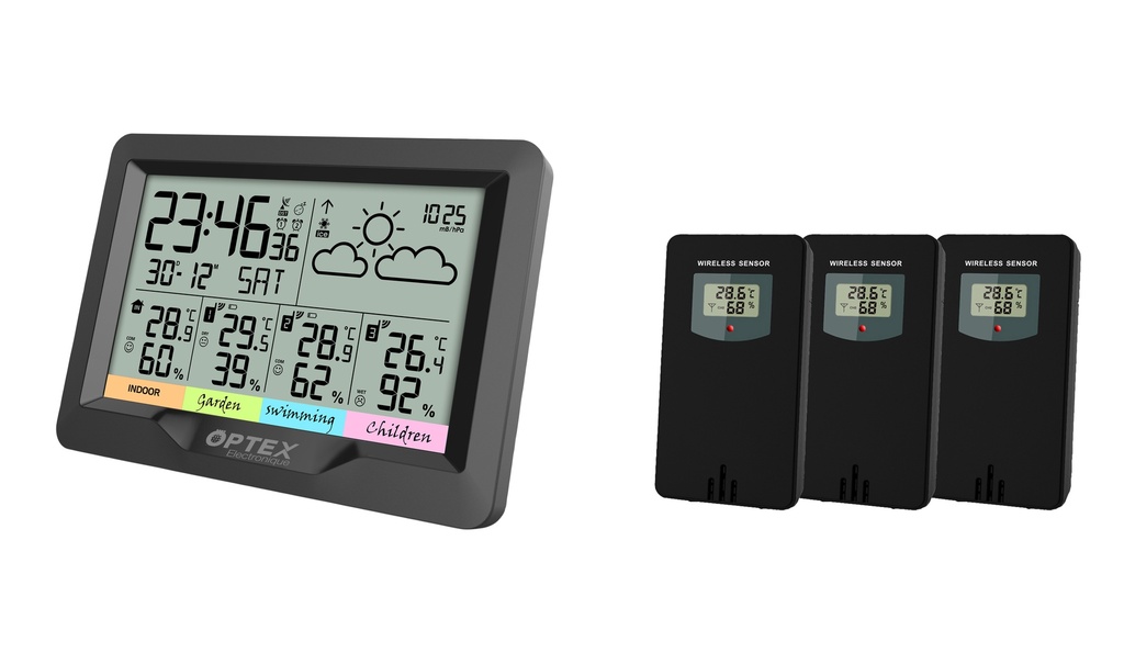 Station Meteo Noir&Blanc Multi Sonde