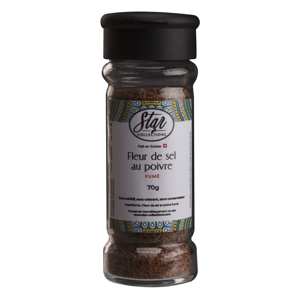 Fleur de sel de Guérande au poivre fumé