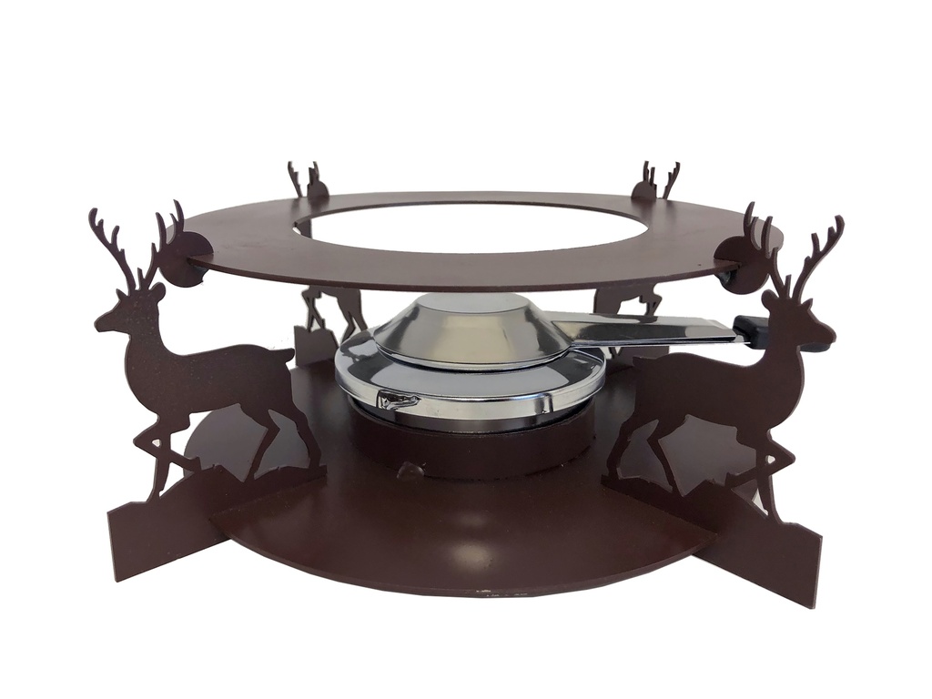 Réchaud Cerf incl.brûleur & pâte Hirsch. brun