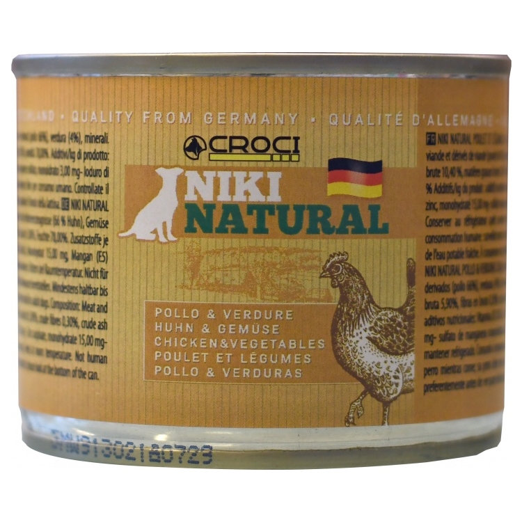 NIKI NATURAL Aliment complet Poulet et légumes 200gr
