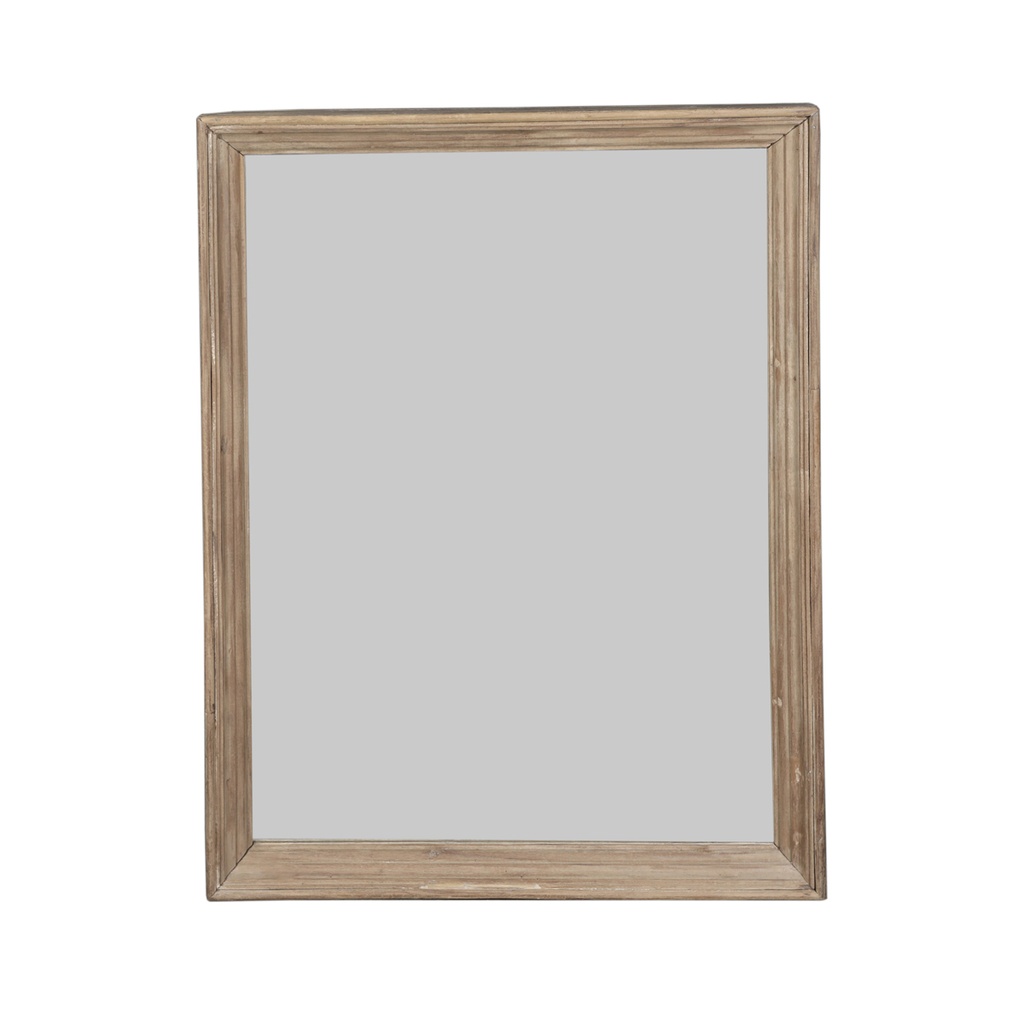 Miroir avec cadre en teck ancien