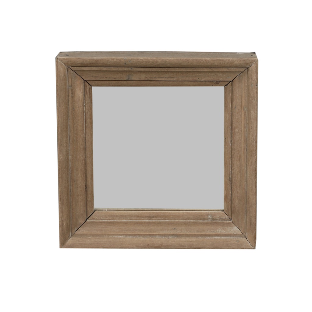 Miroir avec cadre en teck ancien
